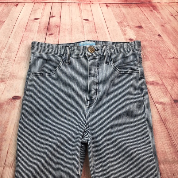 ☮️Show My Your MuMu Blue Striped Skinny Jean 24x26 - Picture 3 of 12